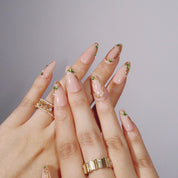 A Touch of Gold - Ersa Nails Nude Gold PressOnNails