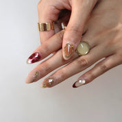Afterglow - Ersa Nails Nude Red PressOnNails