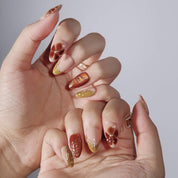 Amber Bloom - Ersa Nails Nude Brown Jade PressOnNails