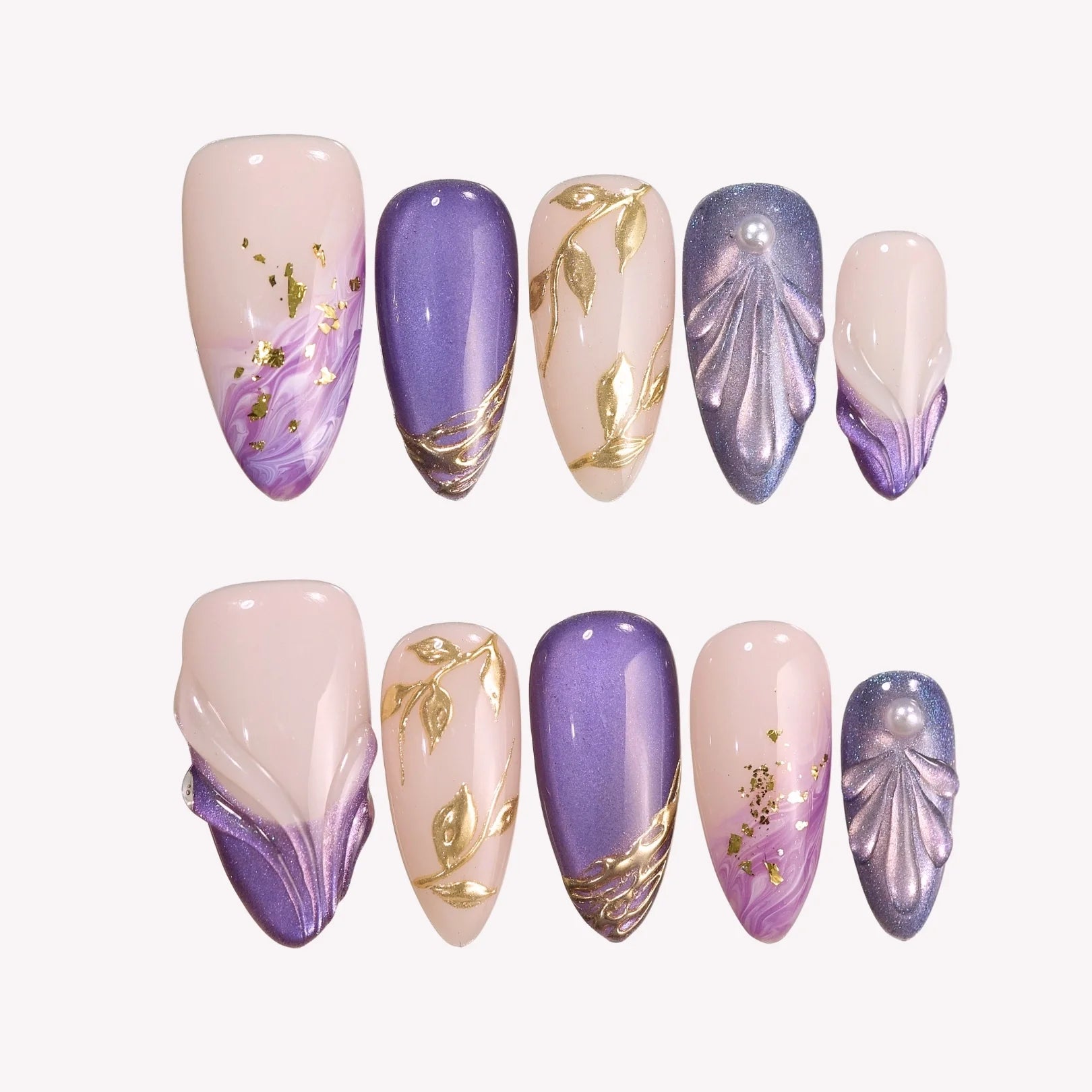 Amethyst Glow - Ersa Nails Nude Purple PressOnNails