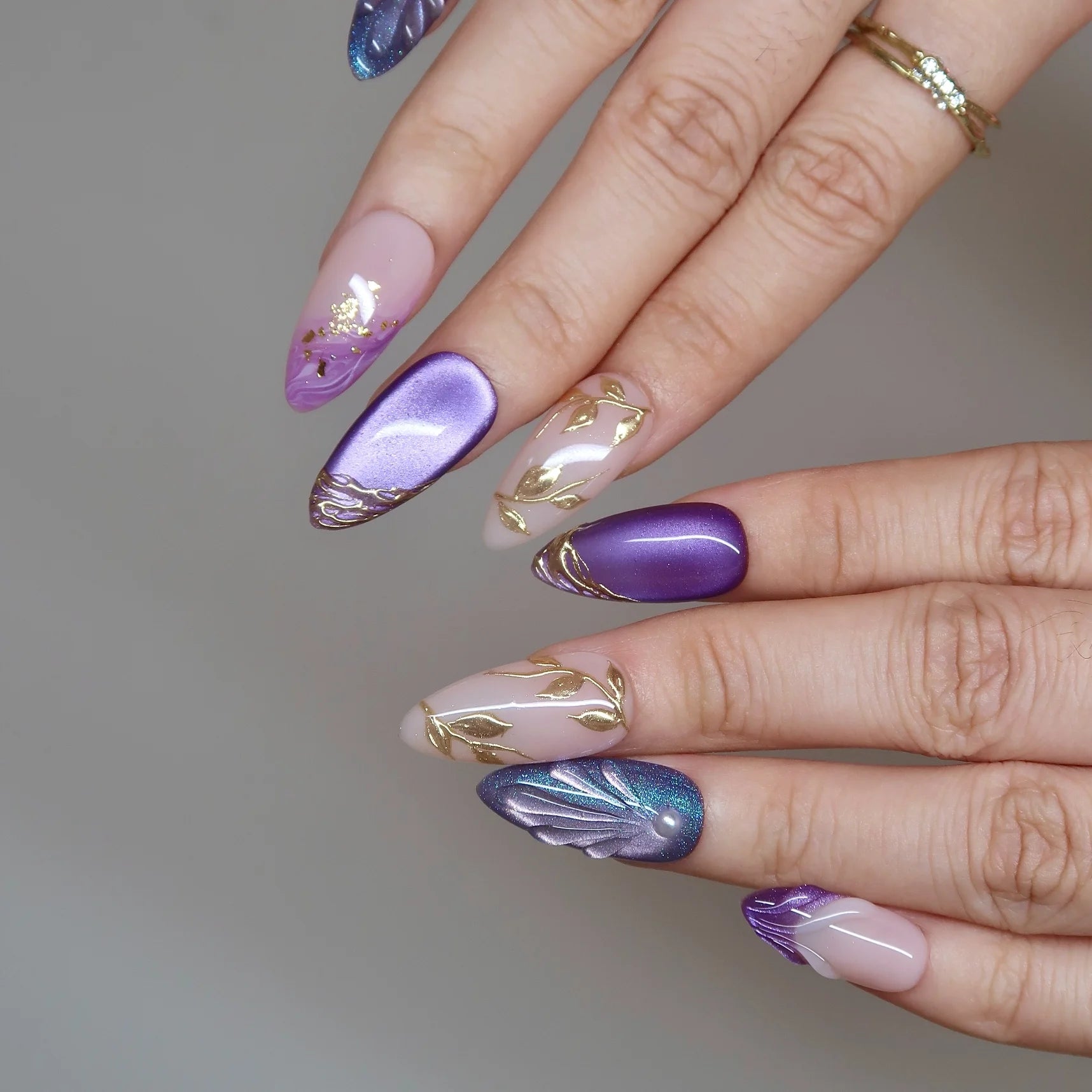 Amethyst Glow - Ersa Nails Nude Purple PressOnNails
