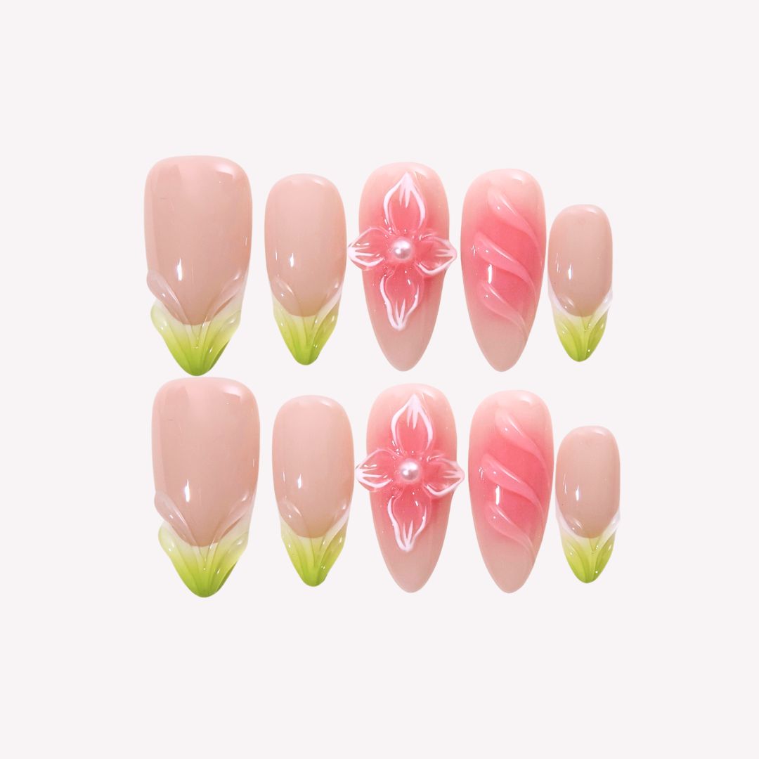 Amore Infinito - Ersa Nails Pink Jade PressOnNails