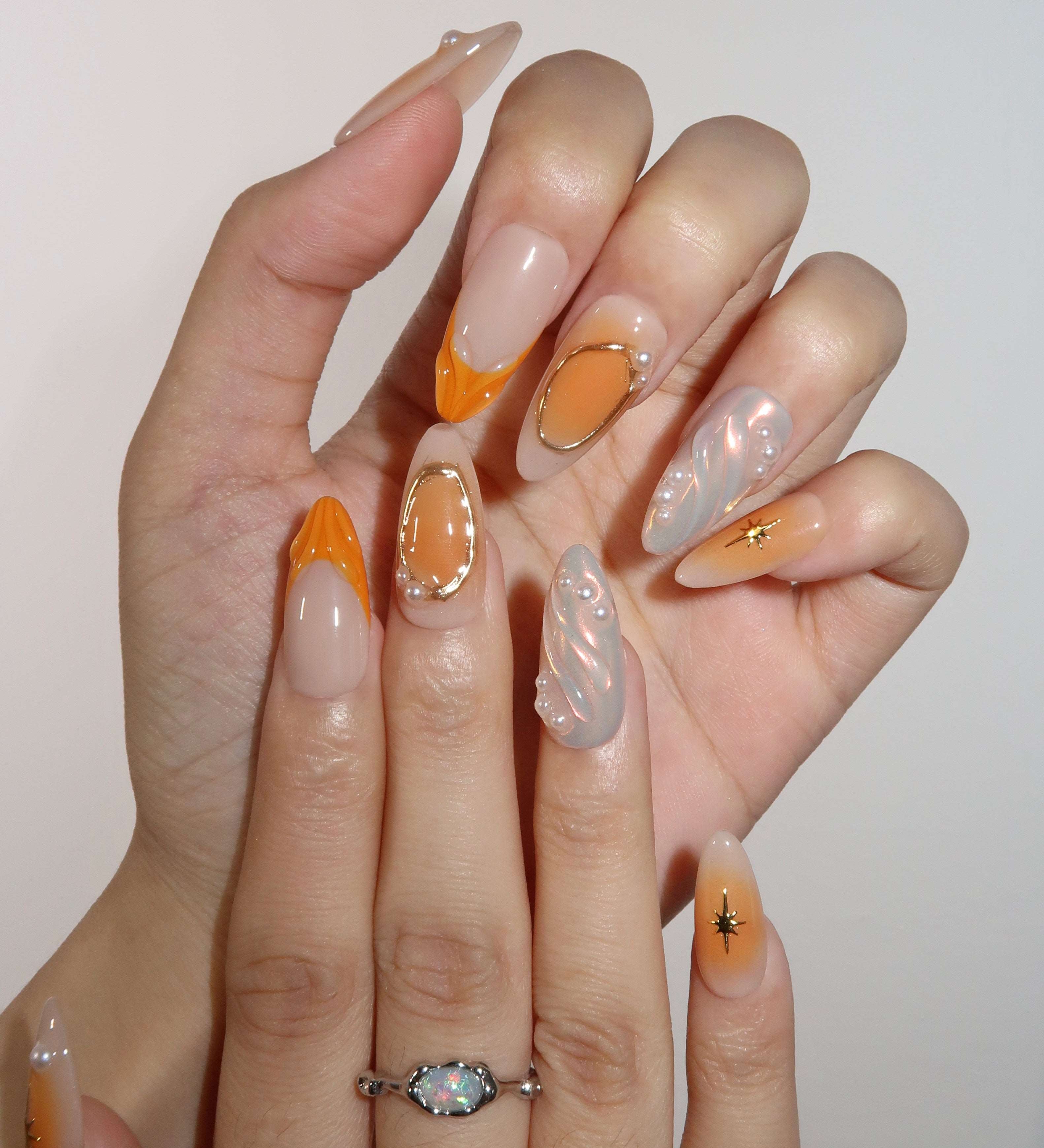 Aperol Spritz - Ersa Nails Nude Orange PressOnNails