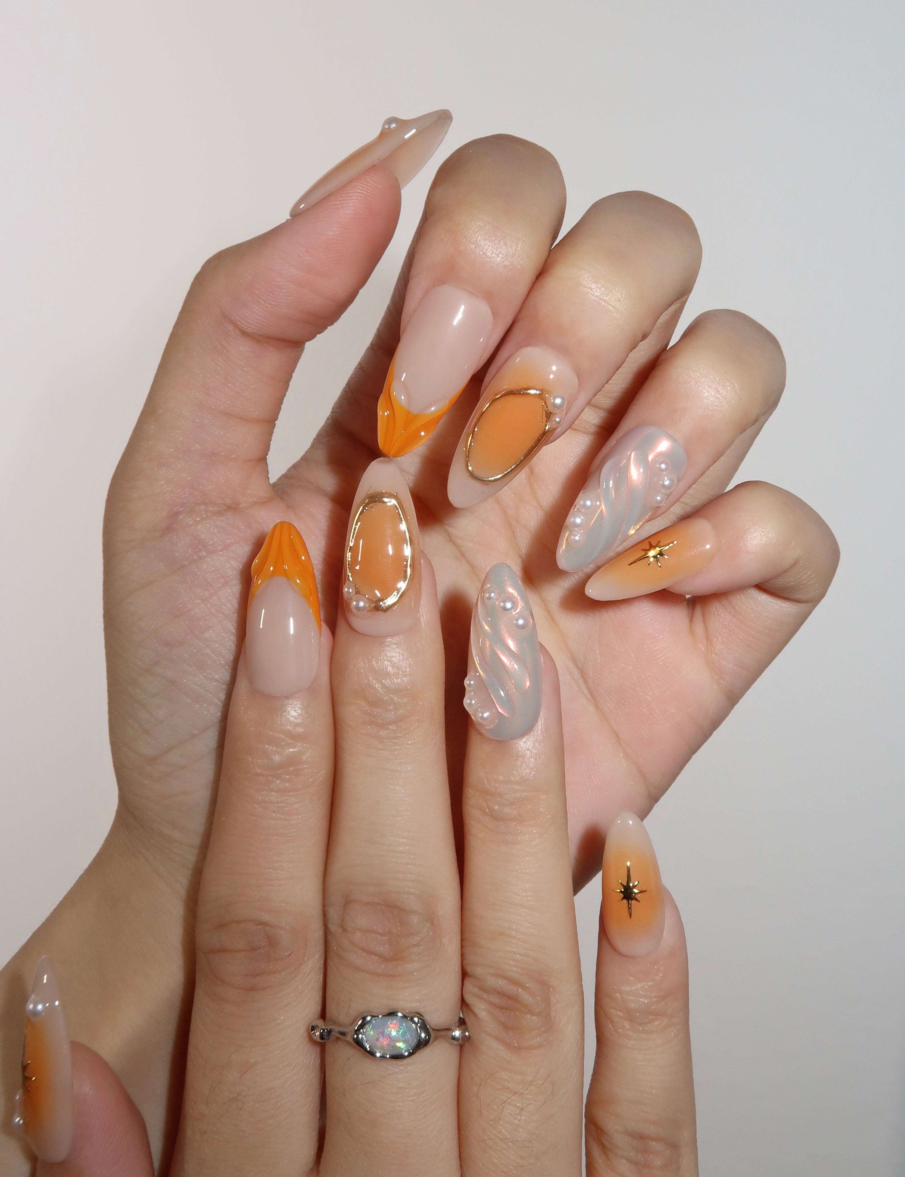 Aperol Spritz - Ersa Nails Nude Orange PressOnNails