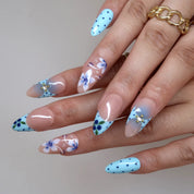 Aqua Berry - Ersa Nails Nude Blue PressOnNails