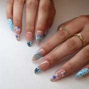 Aqua Berry - Ersa Nails Nude Blue PressOnNails