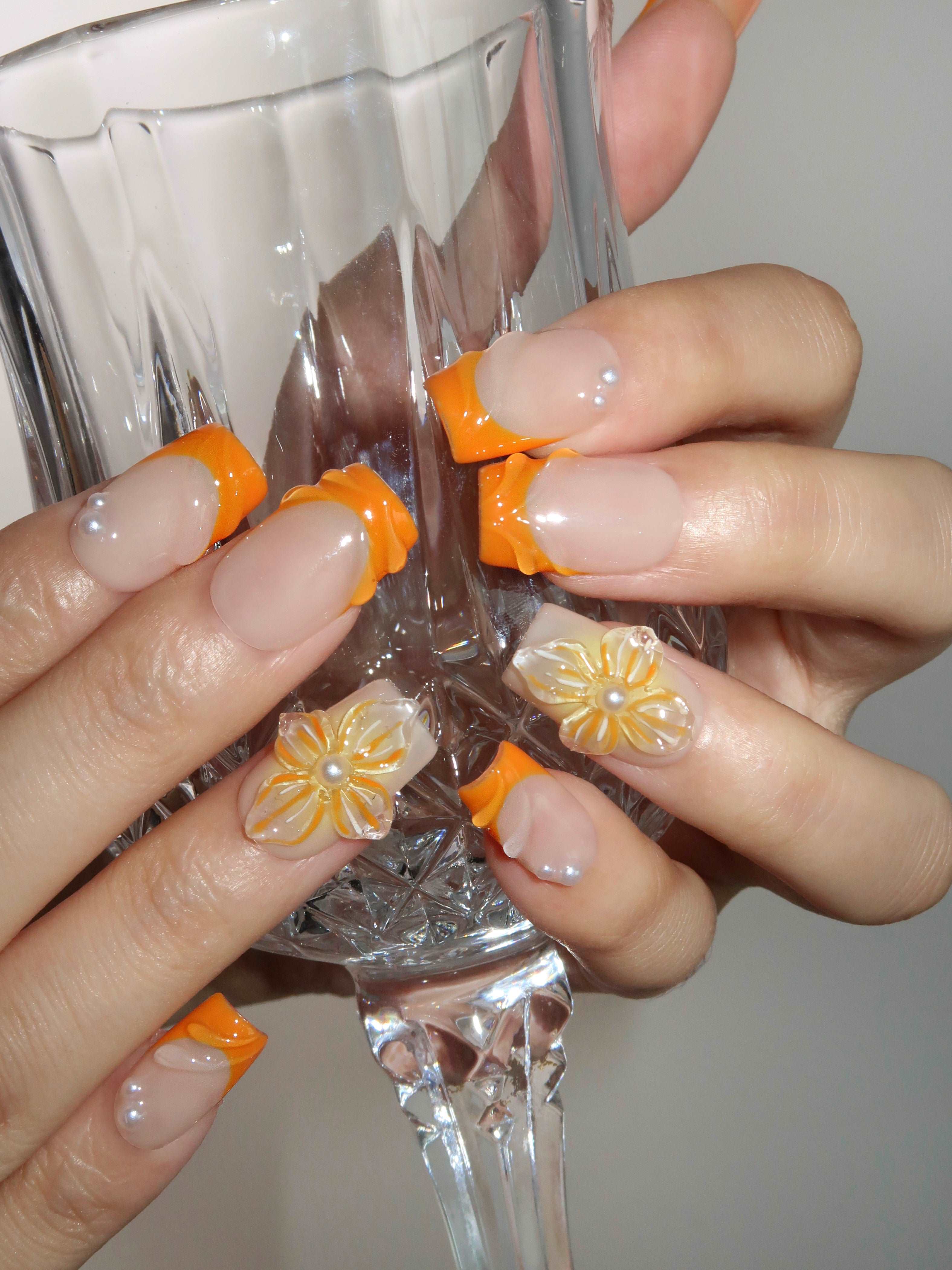 Bay Breeze - Ersa Nails Nude Orange PressOnNails