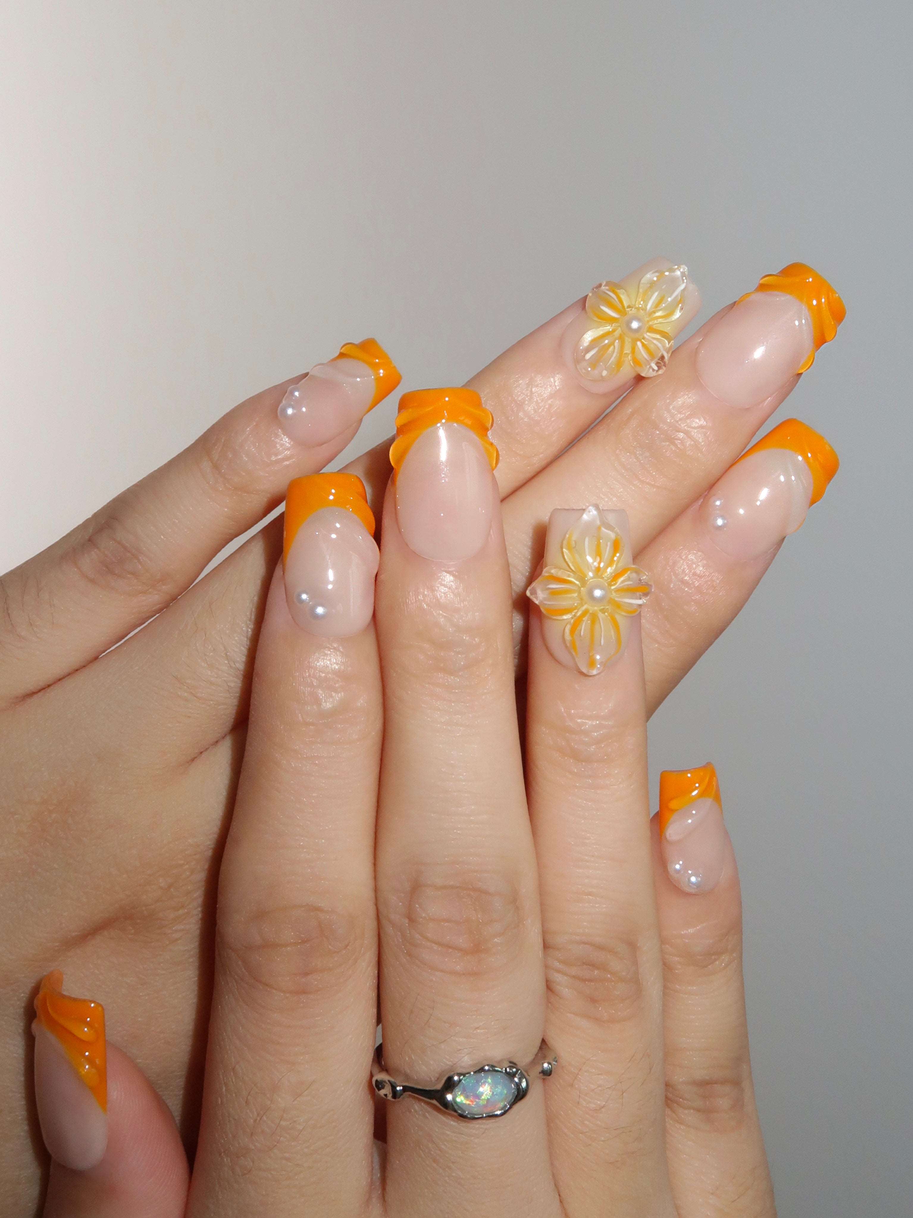 Bay Breeze - Ersa Nails Nude Orange PressOnNails