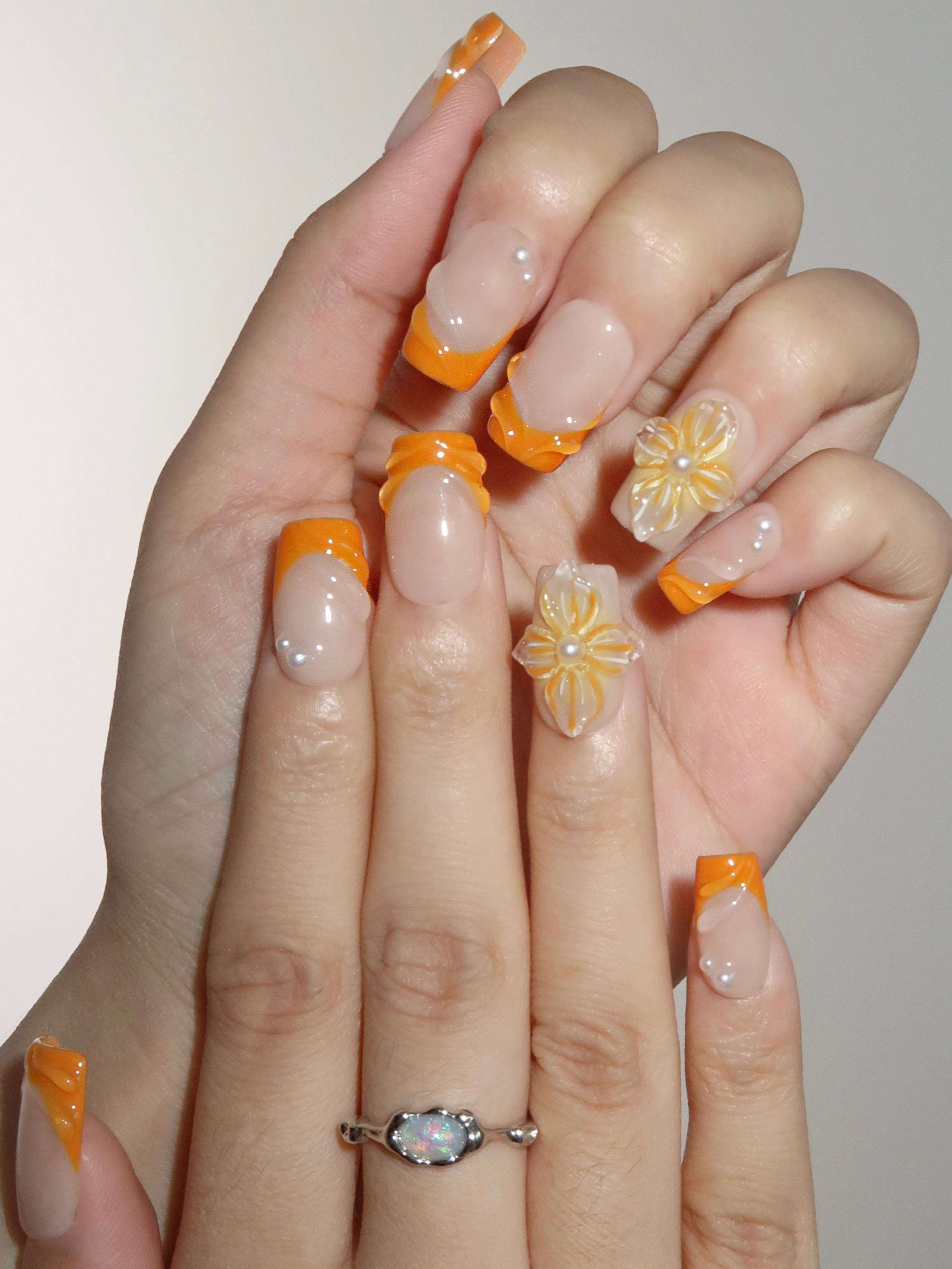 Bay Breeze - Ersa Nails Nude Orange PressOnNails