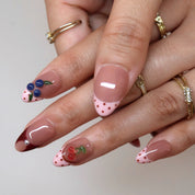Berry Cherry - Ersa Nails Nude Pink Red PressOnNails