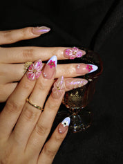 Berry Frappé - Ersa Nails Nude Purple Med Almond PressOnNails