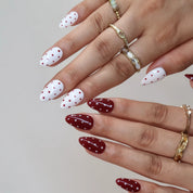 Berry Milk - Ersa Nails Red White PressOnNails