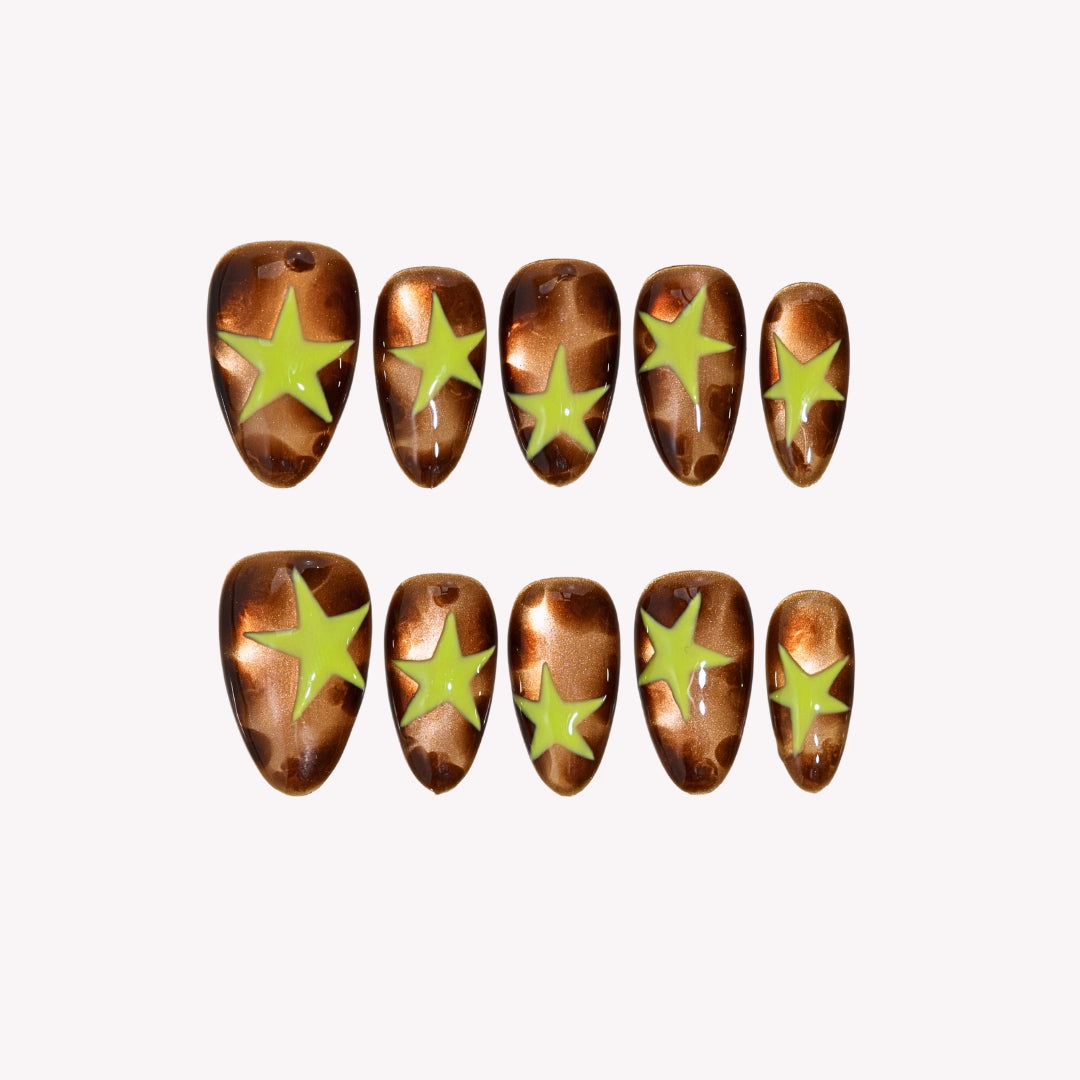 Better Days - Ersa Nails Jade Brown PressOnNails