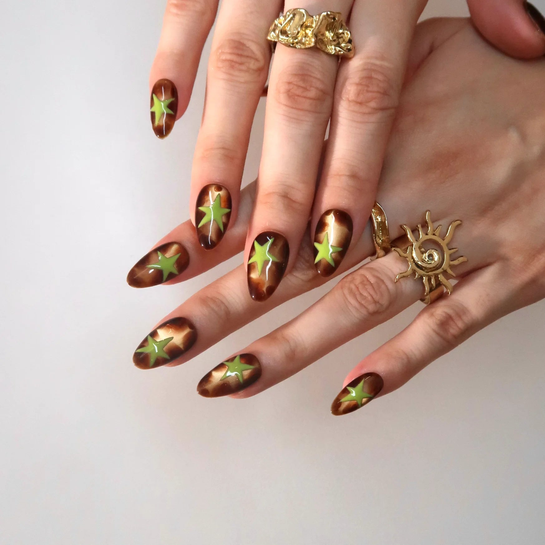 Better Days - Ersa Nails Jade Brown PressOnNails