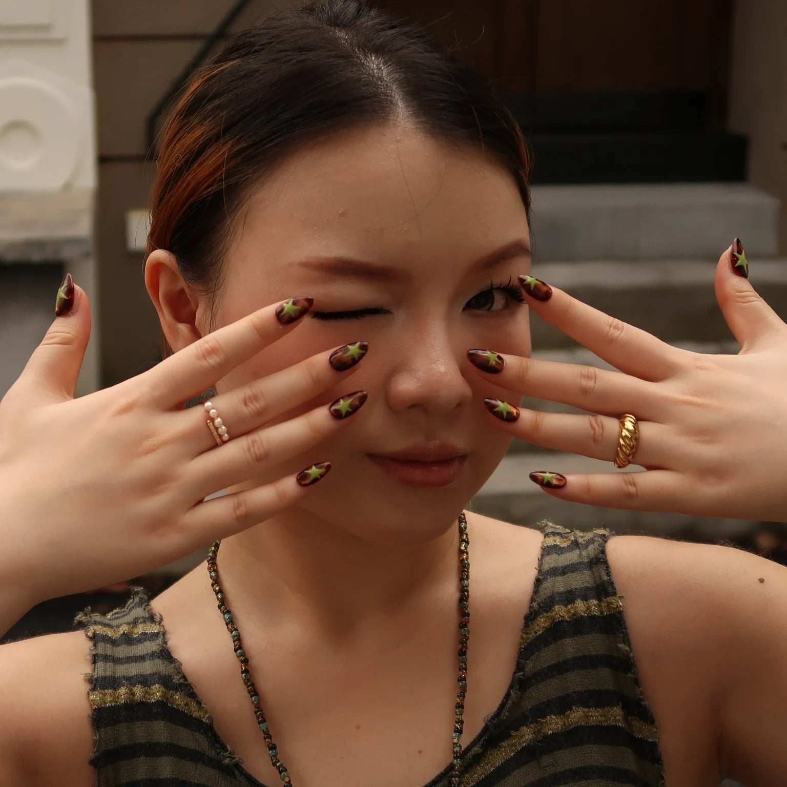 Better Days - Ersa Nails Jade Brown PressOnNails