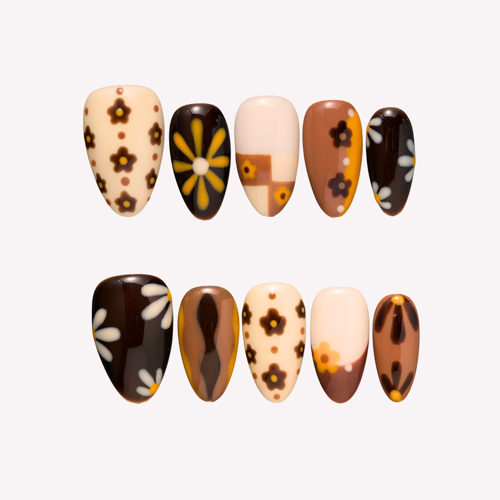 Better Me- Ersa Nails Brown Nude PressOnNails