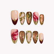 Bewitched - Ersa Nails Nude Gold PressOnNails