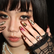 Bewitched - Ersa Nails Nude Gold PressOnNails