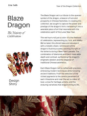  Blaze Dragon - Ersa Nails Gold Red Long Oval PressOnNails