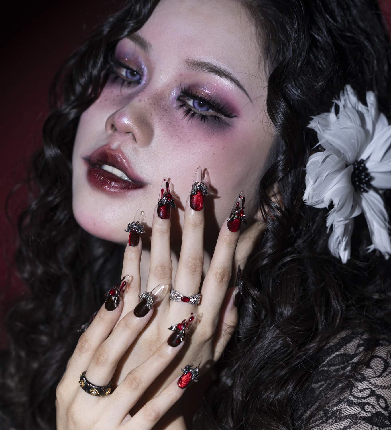 Bleeding Heart - Ersa Nails Red PressOnNails