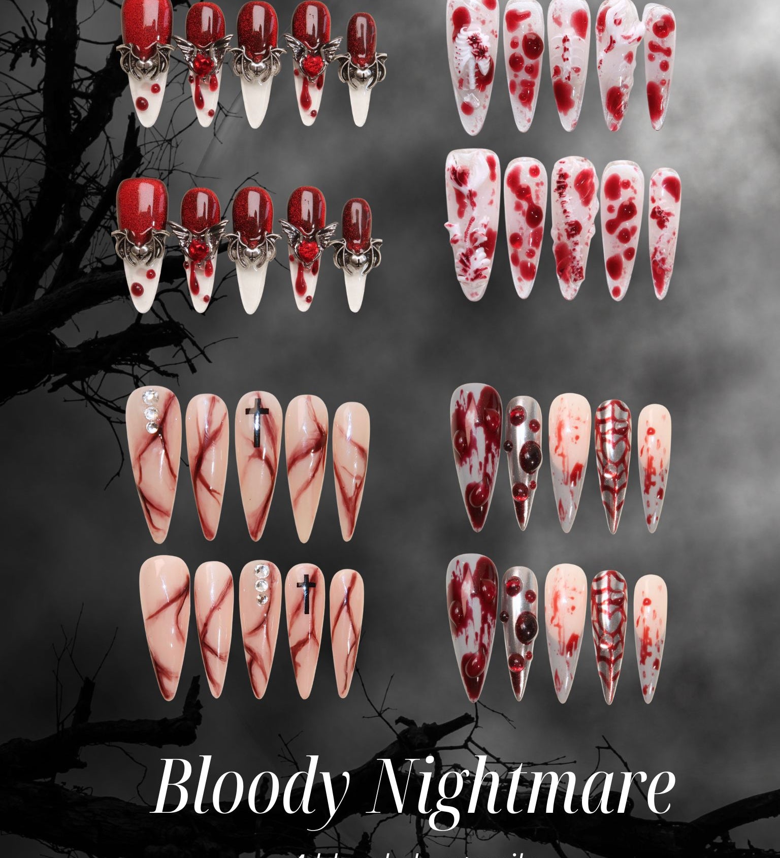 Bloody Nightmare - ErsaNails PressOnNails