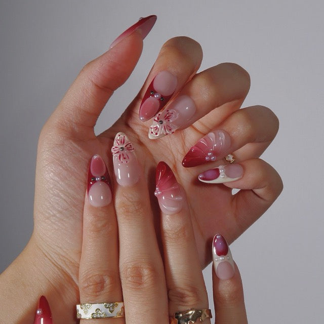 Blooming Rouge - Ersa Nails Nude Red PressOnNails