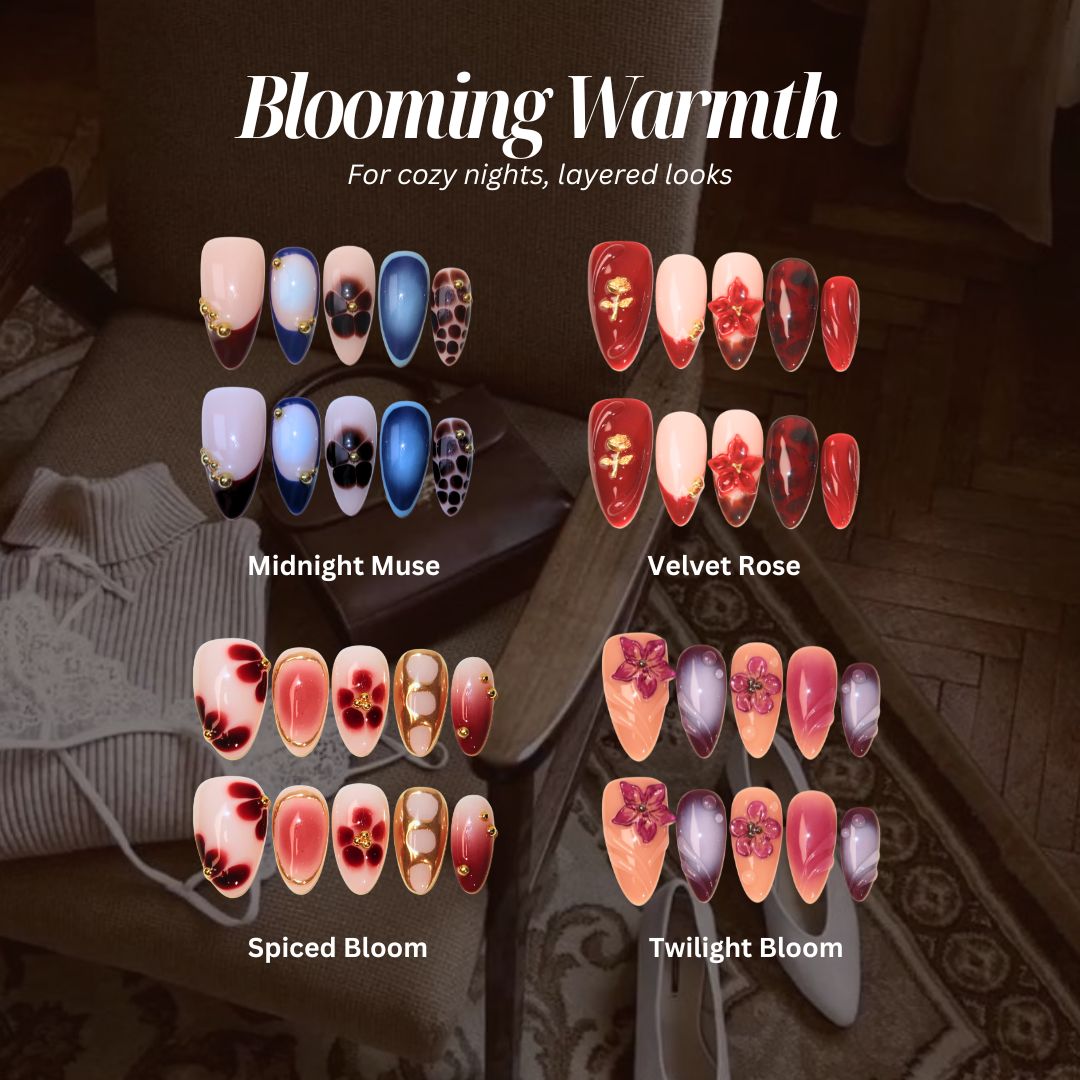 Blooming Warmth - ErsaNails PressOnNails