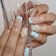 Blue Hawaii - Ersa Nails Nude Blue PressOnNails