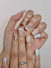 Blue Hawaii - Ersa Nails Nude Blue PressOnNails