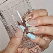 Blue Hawaii - Ersa Nails Nude Blue PressOnNails