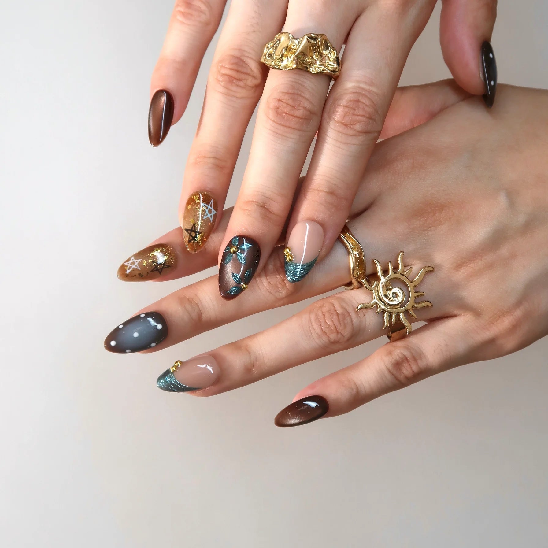 Blue Hour - Ersa Nails Nude Brown PressOnNails