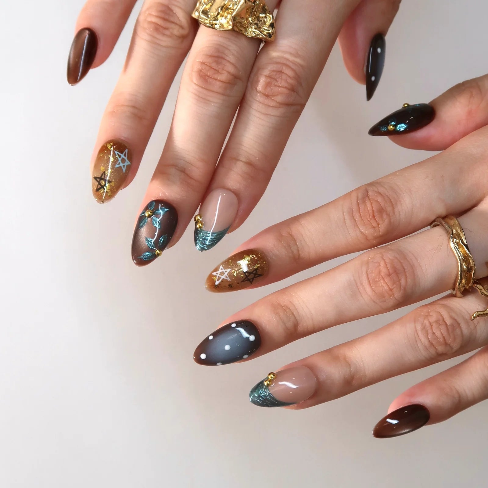 Blue Hour - Ersa Nails Nude Brown PressOnNails