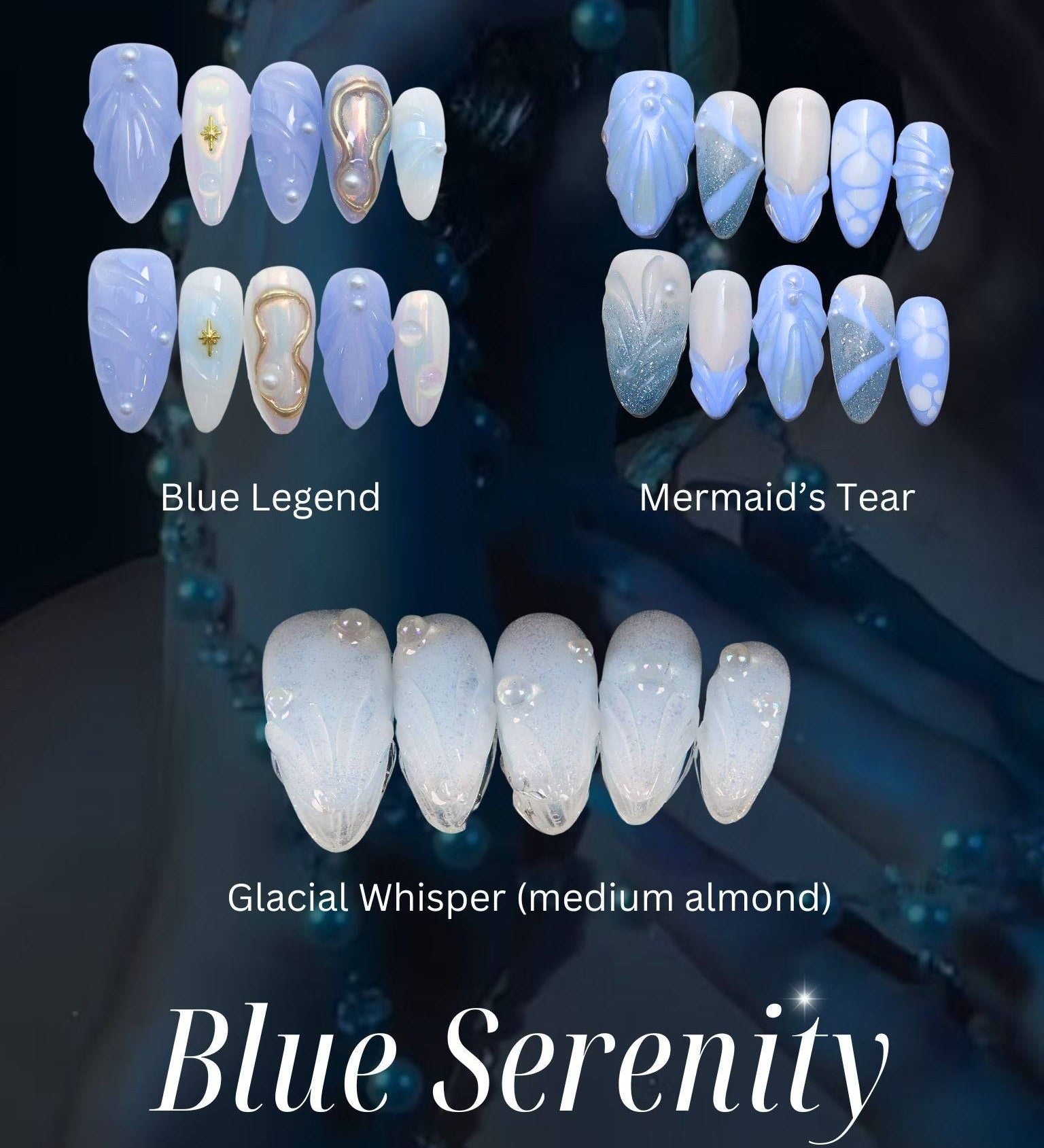 Blue Serenity - ErsaNails PressOnNails