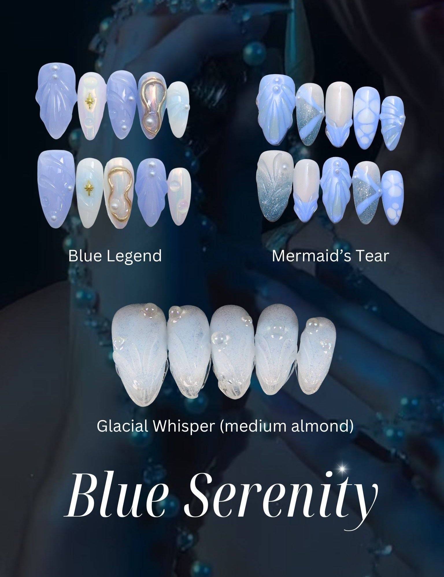 Blue Serenity - ErsaNails PressOnNails