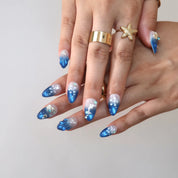 Blue Tears - Ersa Nails Nude Blue PressOnNails