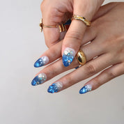 Blue Tears - Ersa Nails Nude Blue PressOnNails