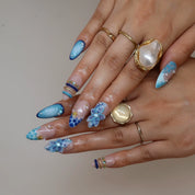 Bluish Tide - Ersa Nails Nude Blue PressOnNails