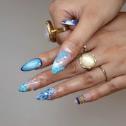 Bluish Tide - Ersa Nails Nude Blue PressOnNails