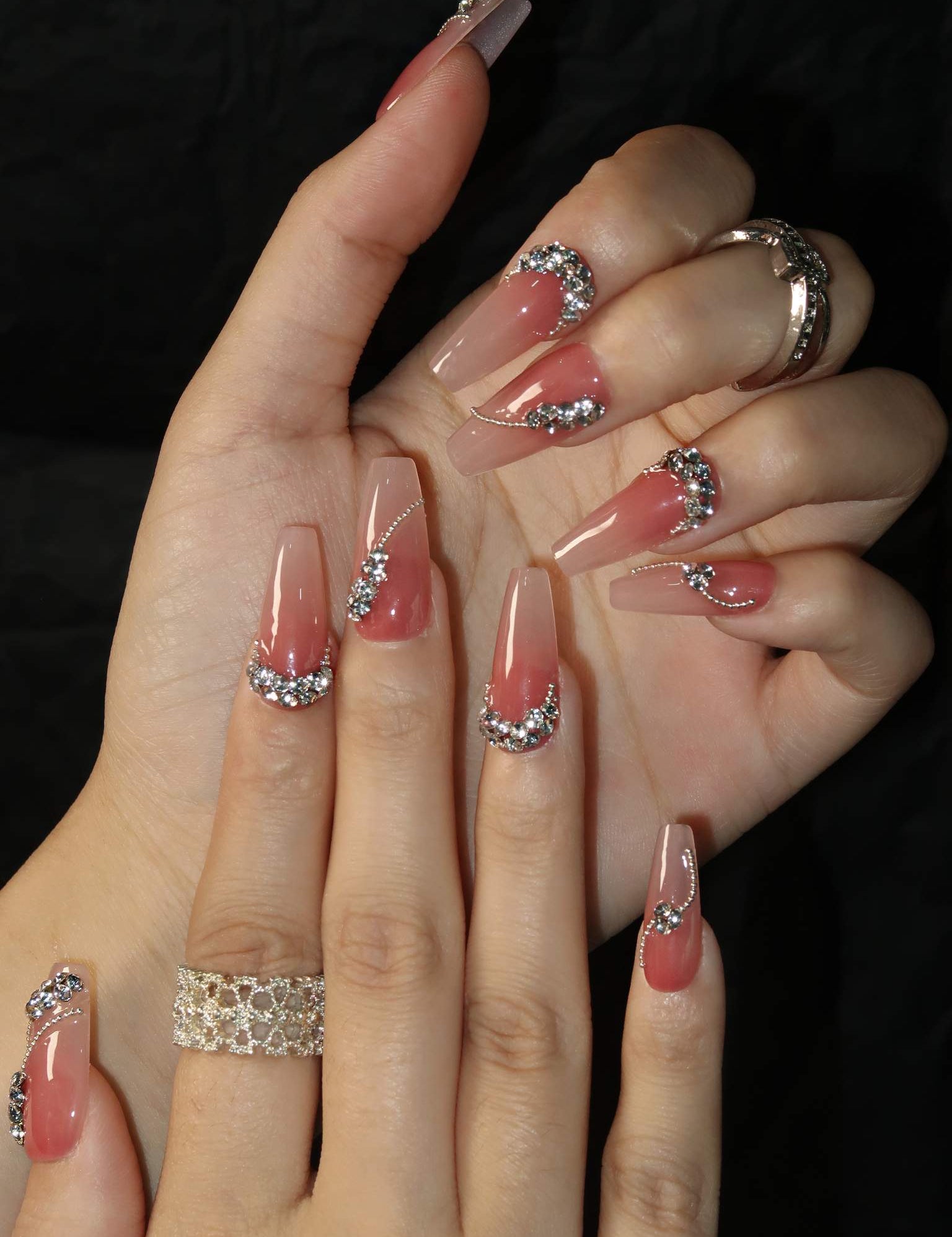 Blush Royale - Ersa Nails Pink Mid Coffin PressOnNails