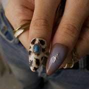 Boho Turquoise - Ersa Nails Nude Brown Blue PressOnNails