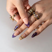 Born To Shine - Ersa Nails Nude Purple PressOnNails