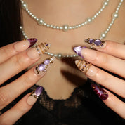 Born To Shine - Ersa Nails Nude Purple PressOnNails