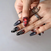 Born Wild - Ersa Nails Red Black PressOnNails