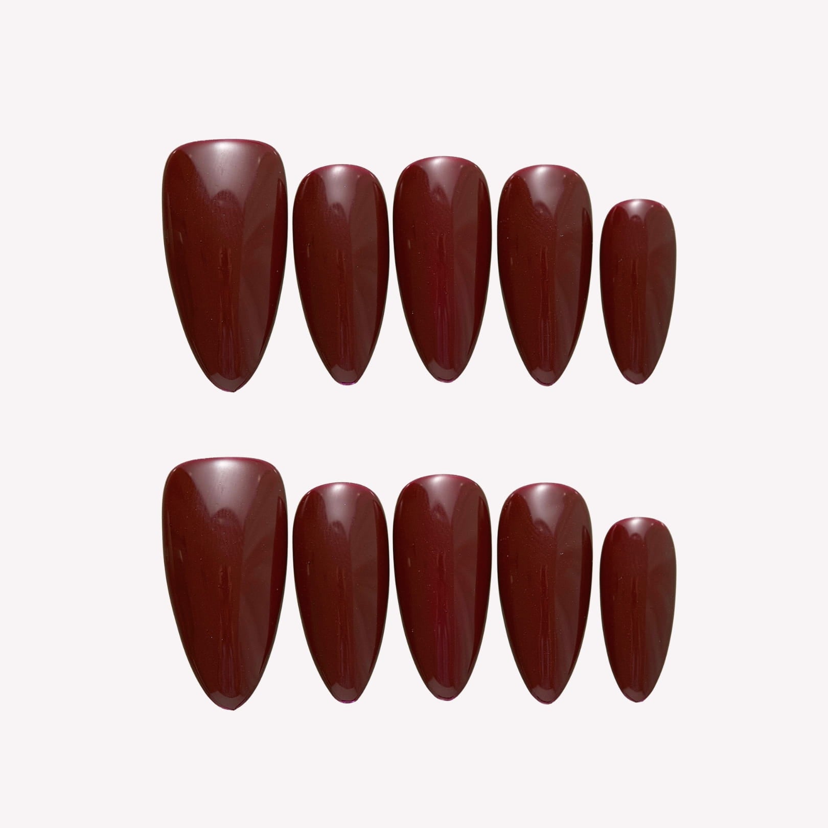 Burgundy- Ersa Nails Red PressOnNails