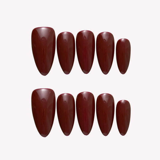 Burgundy- Ersa Nails Red PressOnNails