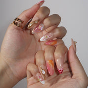 Burning Passion - Ersa Nails Nude Red Orange PressOnNails