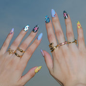 Candy Canvas- Ersa Nails Blue Yellow PressOnNails