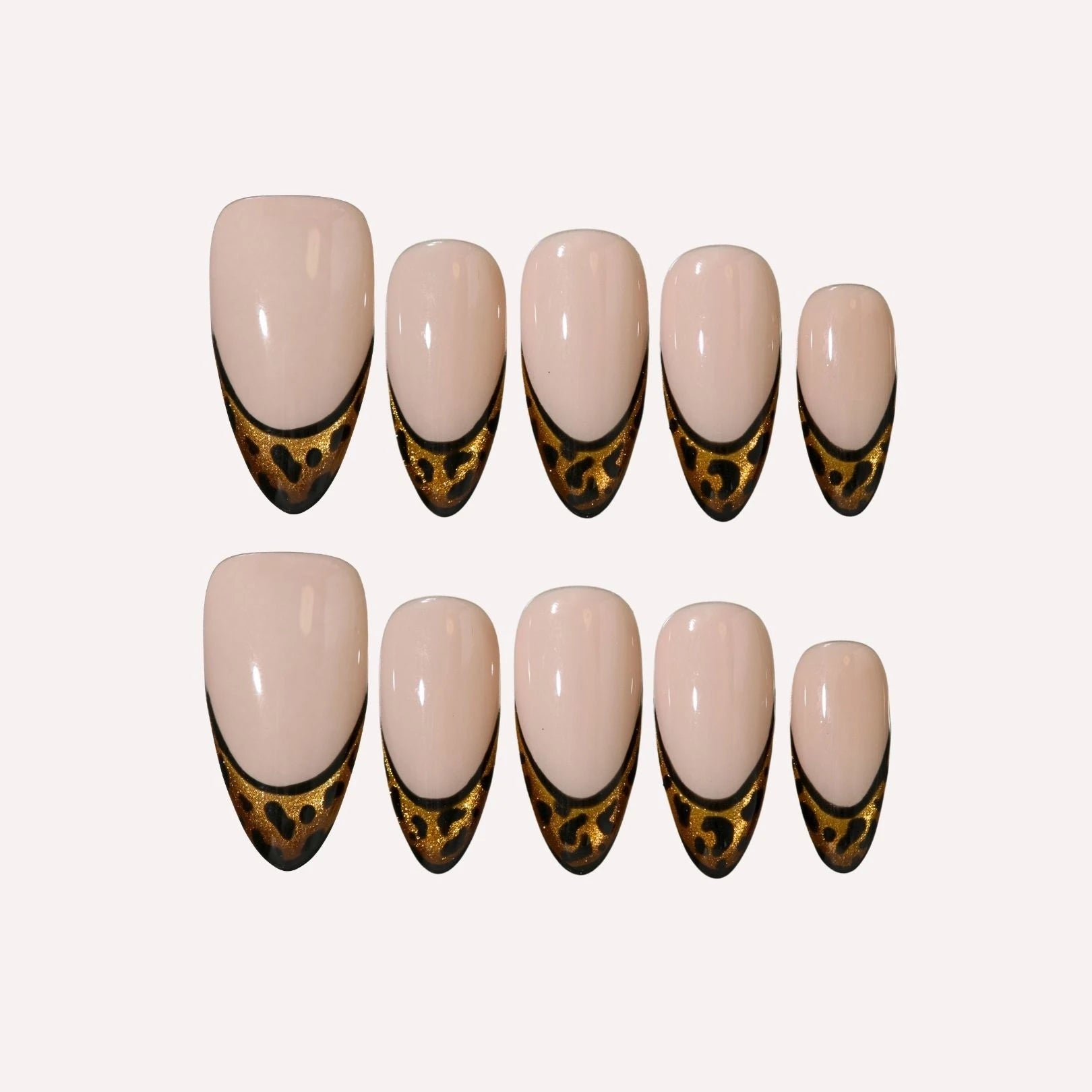 Captivating - Ersa Nails Brown Nude Medium Almond Handmade Press On Nails