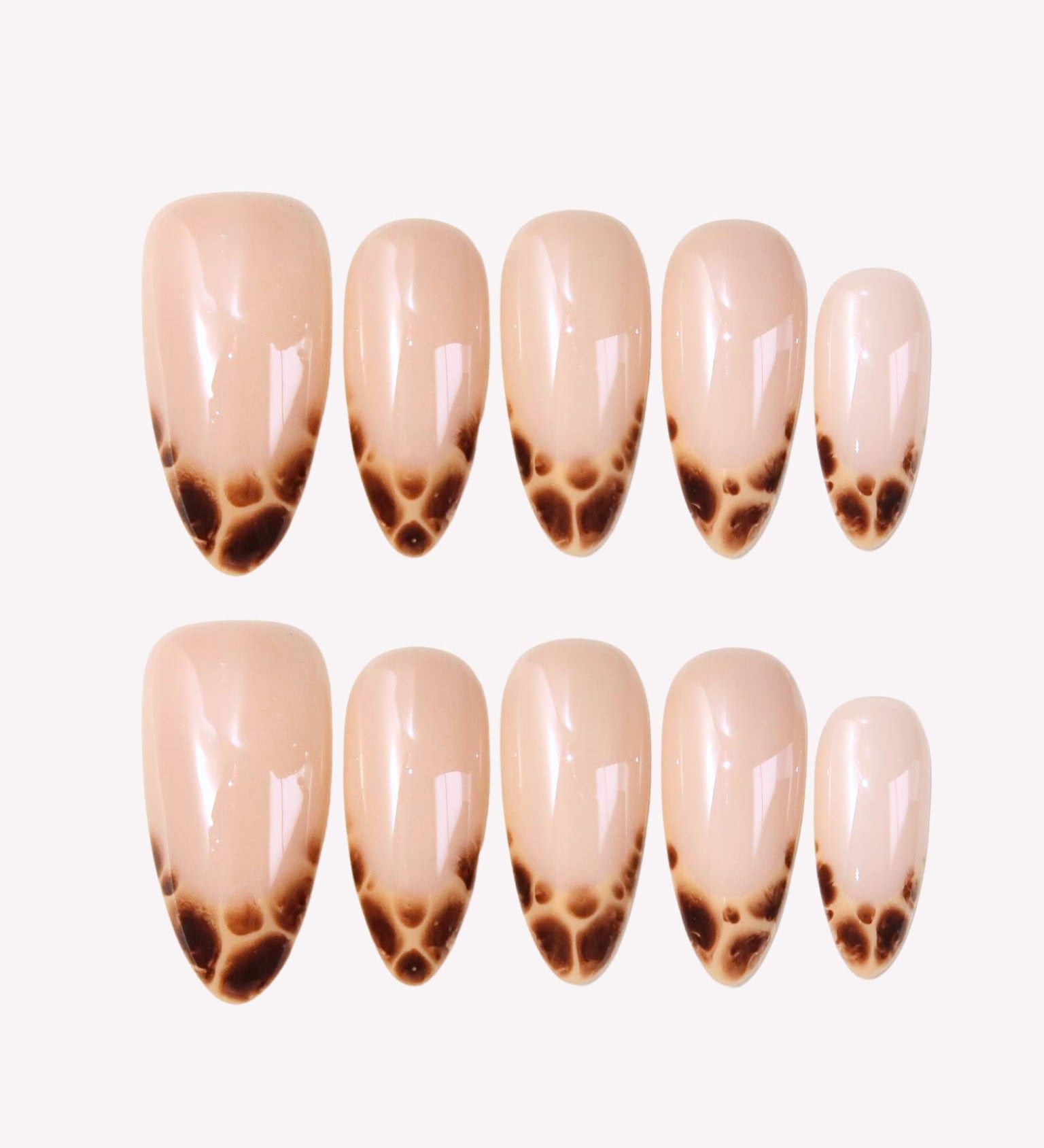 Caramel - Ersa Nails Nude Brown PressOnNails