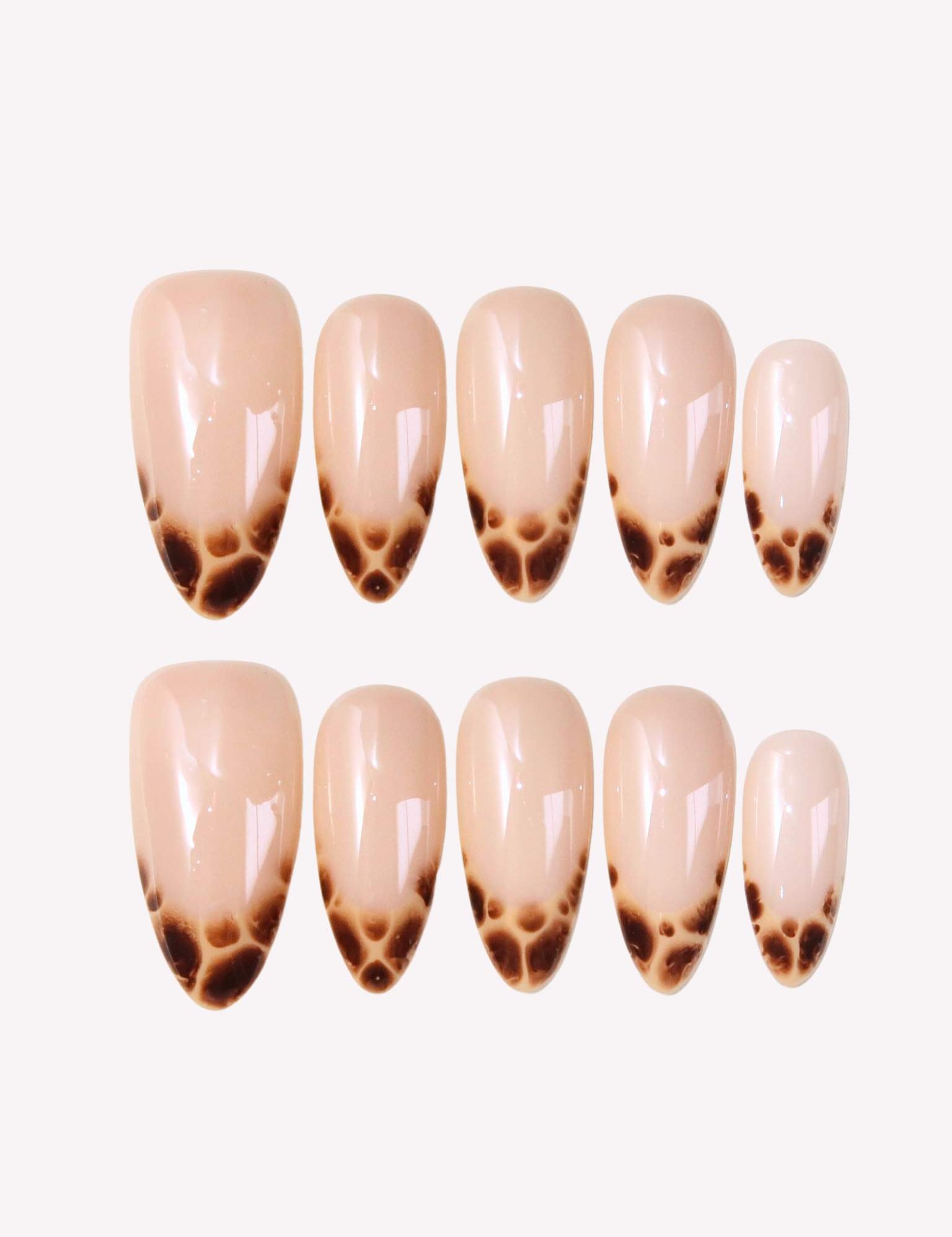 Caramel - Ersa Nails Nude Brown PressOnNails